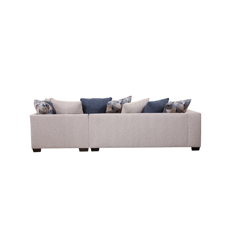 American Furniture Classics 8-S317V4-K Casual Comfort Sectional Sofa in Ivory