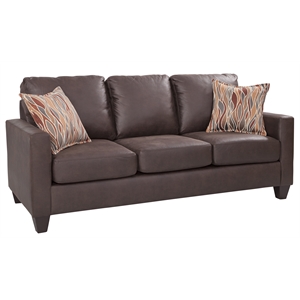 american furniture classics 8-010-a7v2 square arm sofa in pinto brown