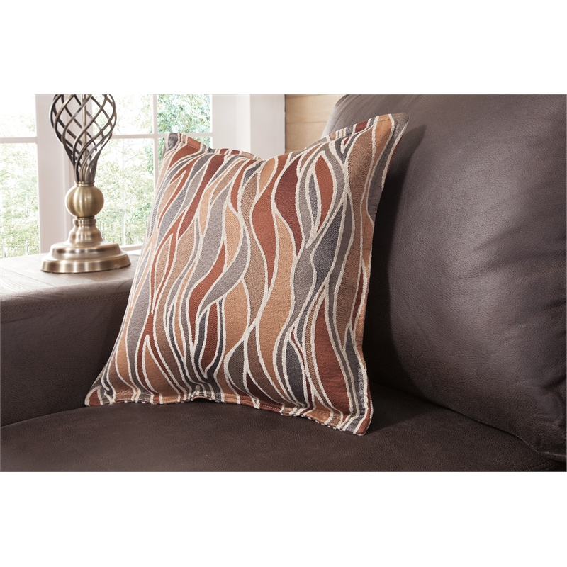 American Furniture Classics 8-020-A7V2 Square Arm Loveseat in Pinto Brown