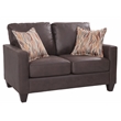 American Furniture Classics 8-020-A7V2 Square Arm Loveseat in Pinto Brown