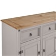 OS Home and Office Furniture Cottage Series Wood Buffet Sideboard in Corona Gray