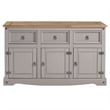 OS Home and Office Furniture Cottage Series Wood Buffet Sideboard in Corona Gray