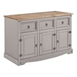 OS Home and Office Furniture Cottage Series Wood Buffet Sideboard in Corona Gray