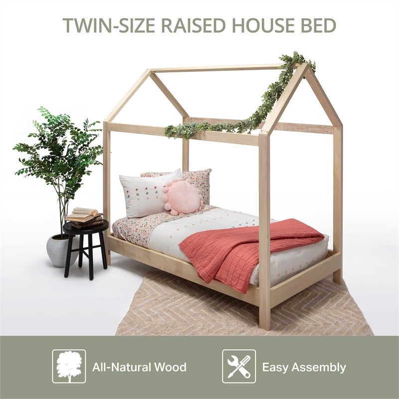 American Furniture Classics Model Twin Size House Bed with Raised Base