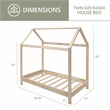 American Furniture Classics Model Twin Size House Bed with Raised Base