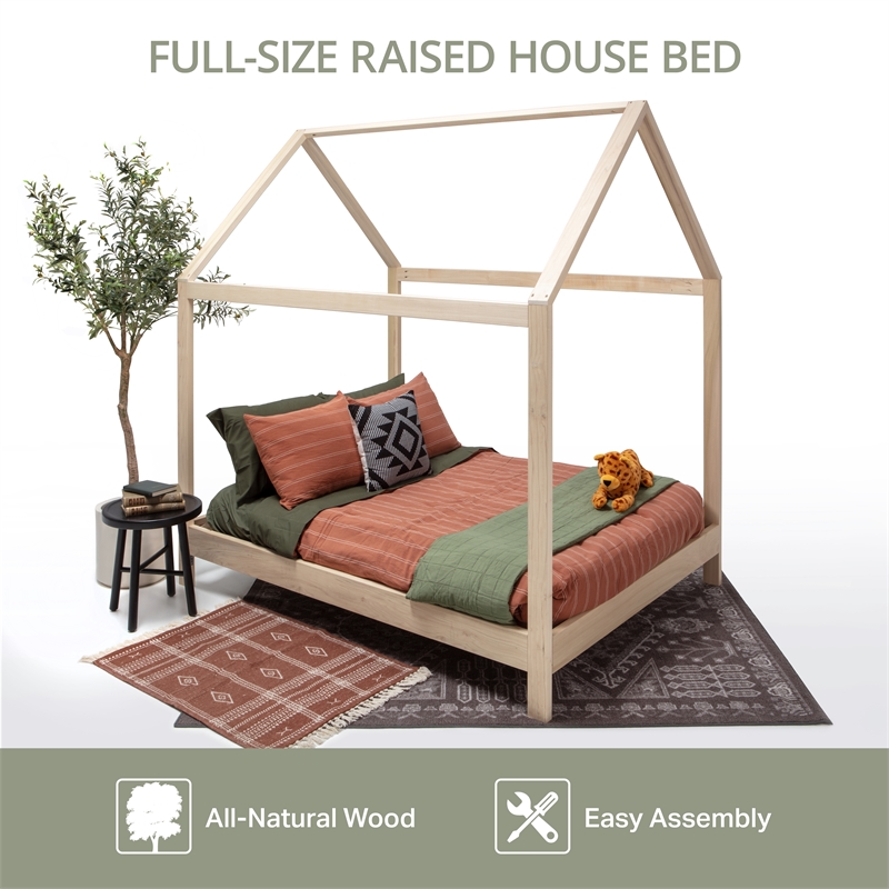 American Furniture Classics Full Size House Bed with Raised Base