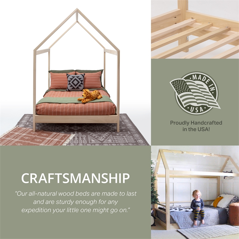 American Furniture Classics Full Size House Bed with Raised Base