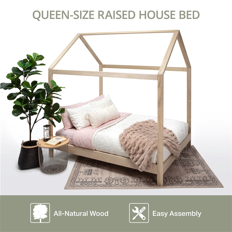 American Furniture Classics Model Queen Size House Bed with Raised Base