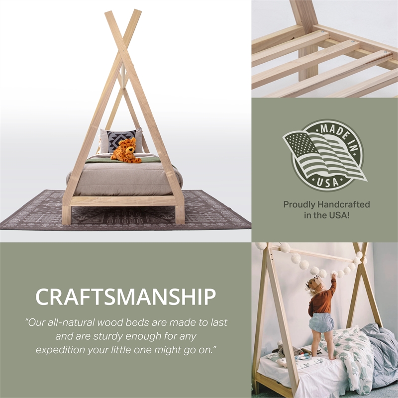 American Furniture Classics Twin Size Teepee Bed with Raised Base