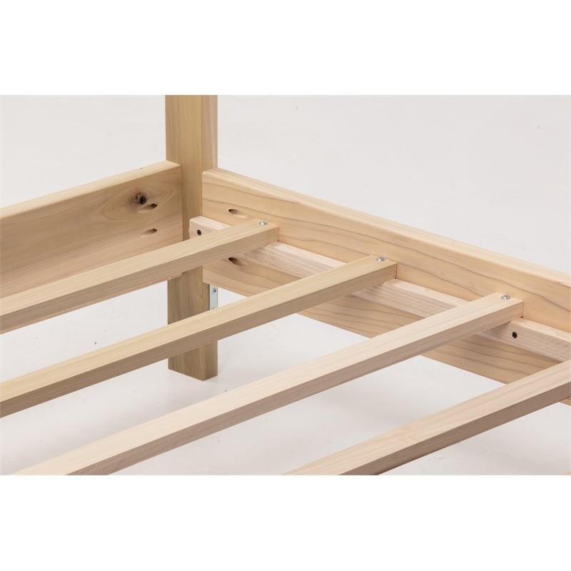 American Furniture Classics Twin Size Canopy Bed with Raised Platform