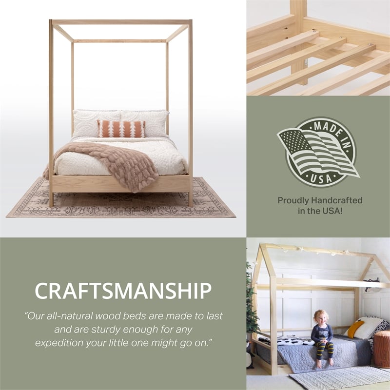 American Furniture Classics Full Size Canopy Bed with Raised Platform