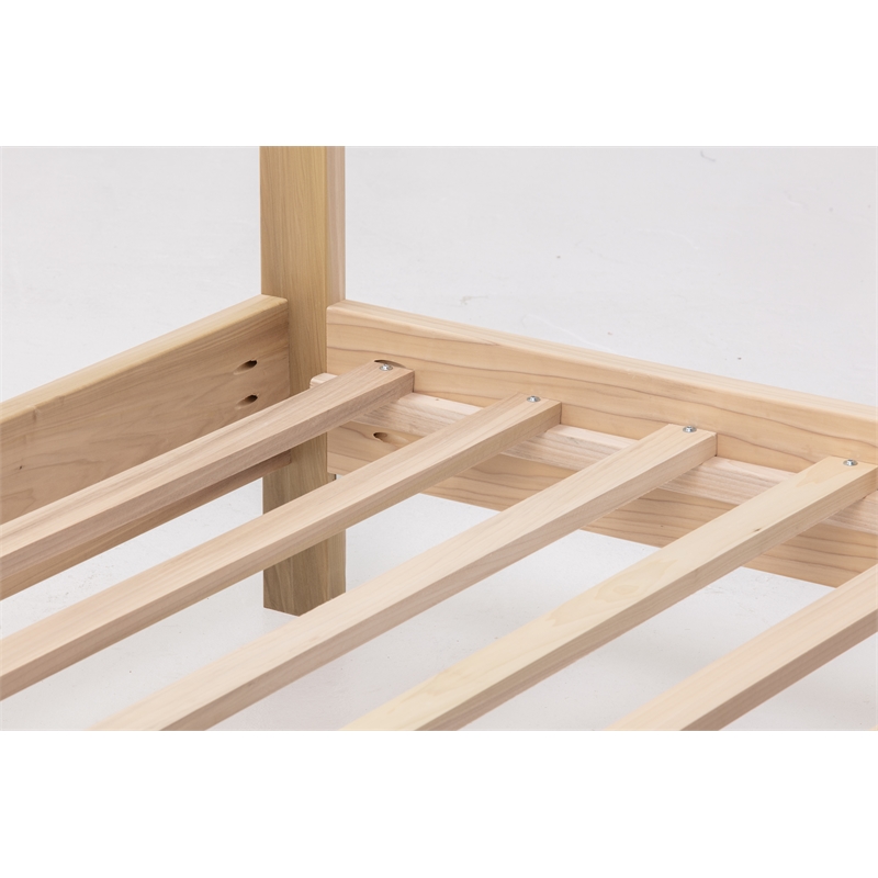 American Furniture Classics Queen Size Canopy Bed with Raised Platform