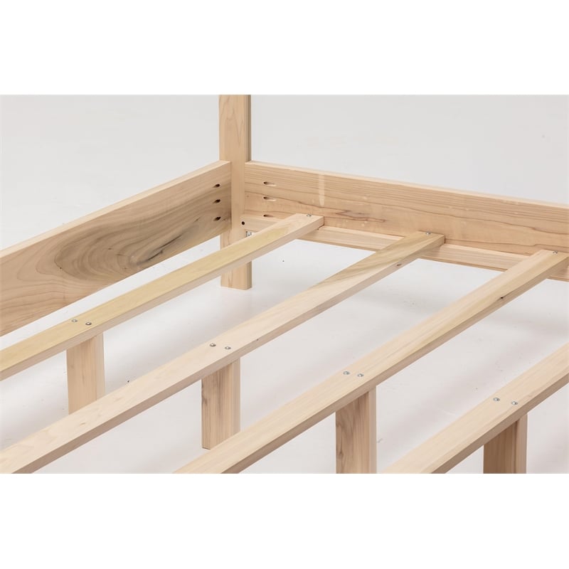 American Furniture Classics King Size Canopy Bed with Raised Platform
