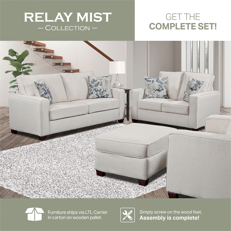 American Furniture Classics Relay Mist Ottoman