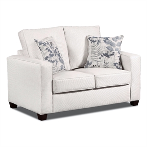 American Furniture Classics Relay Mist Loveseat with Two Throw Pillows