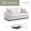 American Furniture Classics Relay Mist Sofa Sleeper with Two Throw Pillows