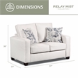 American Furniture Classics Model 3220-21K Relay Linen 4-Piece Set