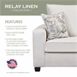 American Furniture Classics Relay Linen 4-Piece Set with Sleeper