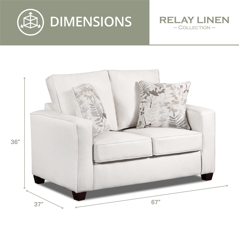 American Furniture Classics Relay Linen 4-Piece Set with Sleeper