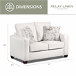 American Furniture Classics Relay Linen 4-Piece Set with Sleeper