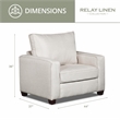 American Furniture Classics Relay Linen 4-Piece Set with Sleeper