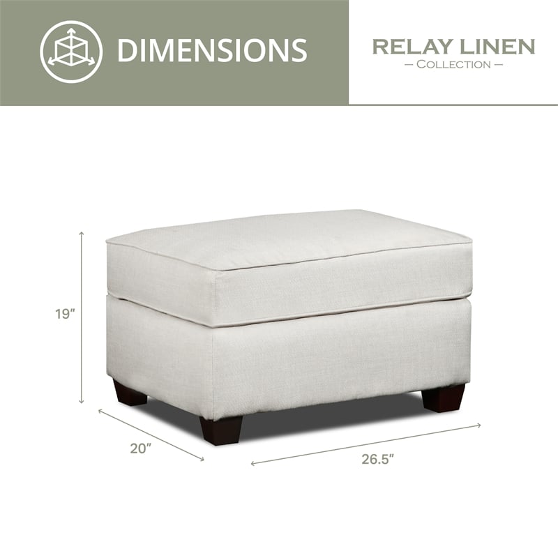 American Furniture Classics Relay Linen Ottoman