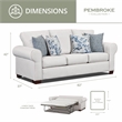 American Furniture Classics Pembroke 4-Piece Set with Sleeper Sofa