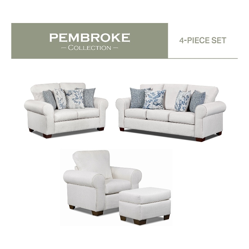 American Furniture Classics Pembroke 4-Piece Set with Sleeper Sofa