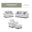 American Furniture Classics Pembroke 4-Piece Set with Sleeper Sofa