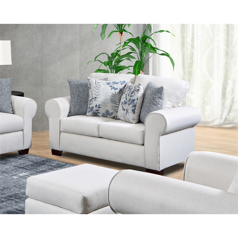 American Furniture Classics Pembroke Loveseat with Four Throw Pillows