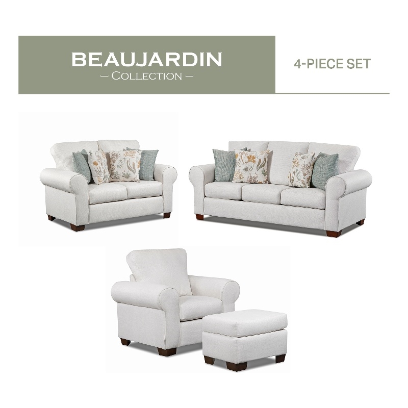 American Furniture Classics Beaujardin 4-Piece Set with Sleeper Sofa