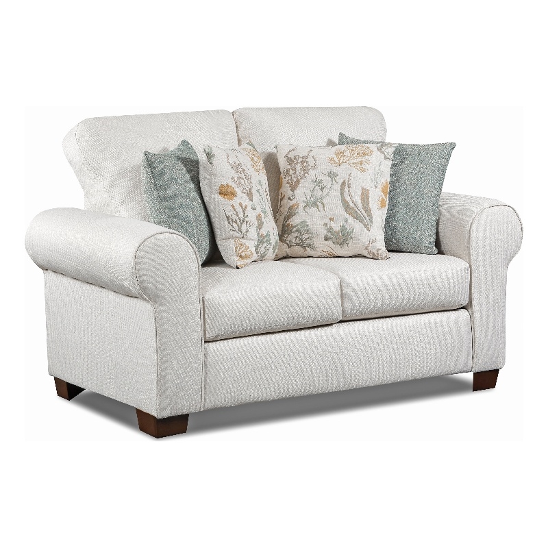 American Furniture Classics Beaujardin Loveseat with Four Throw Pillows