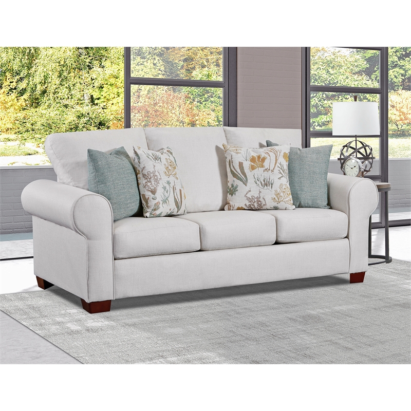 American Furniture Classics Beaujardin Sofa Sleeper with Four Throw Pillows
