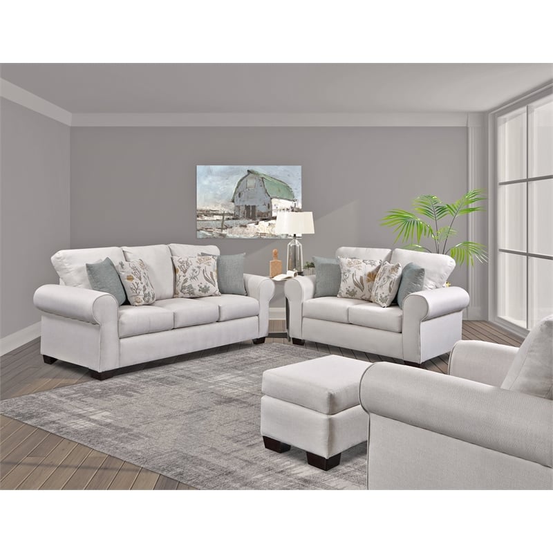 American Furniture Classics Beaujardin Sofa Sleeper with Four Throw Pillows