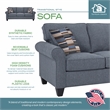 American Furniture Classics Eureka Rolled Arm Sofa with Two Pillows