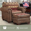 American Furniture Classics Sierra Lodge Arm Chair with Matching Ottoman