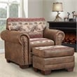American Furniture Classics Deer Valley Arm Chair with Matching Ottoman