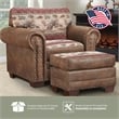 American Furniture Classics Deer Valley Arm Chair with Matching Ottoman