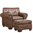 American Furniture Classics Deer Valley Arm Chair with Matching Ottoman
