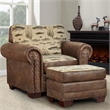 American Furniture Classics Angler's Cove Arm Chair with Matching Ottoman