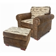American Furniture Classics Angler's Cove Arm Chair with Matching Ottoman