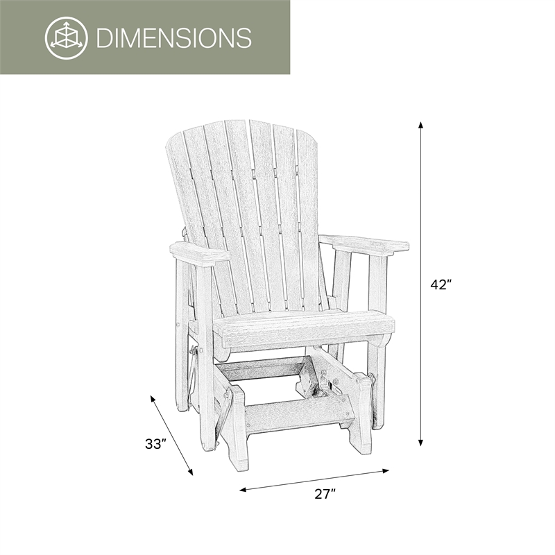 Fan Back Glider and Ottoman Glider in Cedar/Tudor