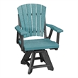 Dining Height Swivel Arm Chair in Aruba Blue/Black