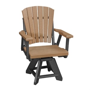 Dining Height Swivel Arm Chair in Cedar/Black