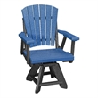 Dining Height Swivel Arm Chair in Blue/Black