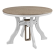 Dining Height Round Table in Weatherwood/White