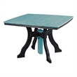 Dining Height Square Table in Aruba Blue/Black