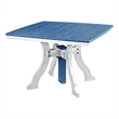 Dining Height Square Table in Blue/White