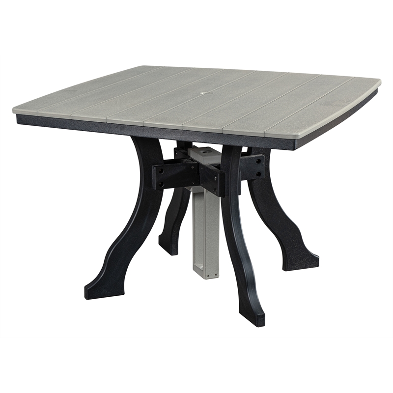 Dining Height Square Table in Light Grey/Black