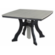 Dining Height Square Table in Light Grey/Black